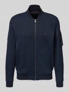 Tommy Hilfiger Relaxed Fit Sweatjacke aus Baumwoll-Mix in Marine, Größ...