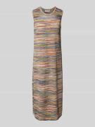 Christian Berg Woman Midikleid aus Viskose-Mix in Strick-Optik in Beig...