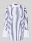 HUGO Relaxed Fit Bluse mit Knopfleiste in Marine, Größe 32