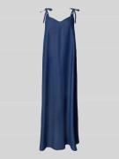 Pieces Midi-Jeanskleid aus reiner Baumwolle Modell 'TENIM' in Jeansbla...