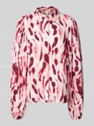 YAS Regular Fit Bluse aus Viskose mit verdeckter Knopfleiste in Dunkel...