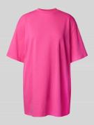 OH APRIL Oversized T-Shirt mit geripptem Rundhalsausschnitt in Pink, G...