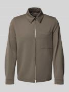 Drykorn Hemdjacke mit Reißverschluss Modell 'NIKANO' in Schlamm, Größe...
