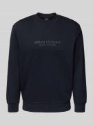 ARMANI EXCHANGE Sweatshirt mit Label-Print und Rundhalsausschnitt in M...