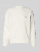 Emporio Armani Sweatshirt mit Label-Stitching in Offwhite, Größe L