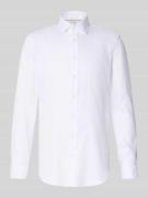 Jake*s Super Slim Fit Businesshemd aus Popeline in Weiss, Größe 35/36