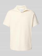 SELECTED HOMME Regular Fit Poloshirt aus Baumwoll-Mix in Offwhite, Grö...