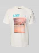 Only & Sons Regular Fit T-Shirt mit Motiv-Print in Weiss, Größe L
