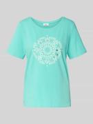 s.Oliver RED LABEL Regular Fit T-Shirt aus Baumwoll-Mix in Hellblau, G...