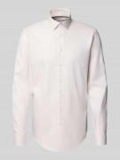 Jake*s Slim Fit Businesshemd mit extra langem Arm in Taupe, Größe 37/3...