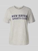 Gant Regular Fit T-Shirt mit Rundhalsausschnitt in Hellgrau, Größe L
