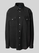 Polo Ralph Lauren Regular Fit Jeanshemd mit Druckknopfverschluss in Bl...