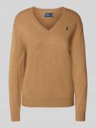 Polo Ralph Lauren Strickpullover mit Logo-Stitching und V-Ausschnitt i...