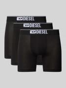 Diesel Trunks mit elastischem Logo-Bund im 3er-Pack in Black, Größe L