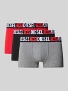Diesel Trunks mit elastischem Bund im 3er-Pack in Rot, Größe L