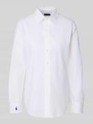 Polo Ralph Lauren Regular Fit Hemdbluse mit Logo-Stitching in Weiss, G...