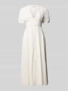 Pepe Jeans Midikleid aus reiner Baumwolle Modell 'OPRAH' in Offwhite, ...