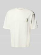 ANNARR T-Shirt mit Motiv-Stitching Modell 'OKHOLM' in Weiss, Größe L