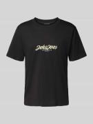 Jack & Jones T-Shirt mit Label-Print Modell 'Modell 'TAVIRA' in Black,...