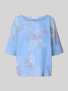Christian Berg Woman Regular Fit Bluse mit 1/2-Arm in Bleu, Größe 34