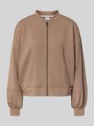 Brax Sweatjacke mit Reißverschluss Modell 'BECKY' in Taupe, Größe 36
