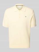 Gant Poloshirt mit Label-Stitching in Sand, Größe 4XL