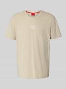 HUGO T-Shirt mit Rundhalsausschnitt Modell 'Laze' in Beige, Größe L