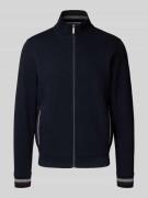 bugatti Sweatjacke mit Stehkragen in Marine, Größe L
