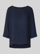 Marc Cain Blusenshirt mit Rundhalsausschnitt und 3/4-Arm in Marine, Gr...