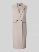 Windsor Wollweste mit Reverskragen in Stein, Größe 36