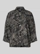 OPUS Relaxed Fit Bluse aus Viskose Modell 'Fiana palm leaves' in Black...