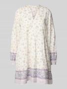 Pepe Jeans Ausgestelltes Freizeitkleid mit Allover-Muster in Offwhite,...