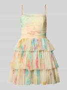 LACE & BEADS Cocktailkleid im Stufen-Look in GELB, Größe L