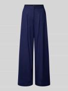 Stefanel Wide Fit Stoffhose aus Leinen-Viskose-Mix mit gelegten Falten...