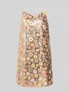 YAS Knielanges Kleid mit Pailletten Modell 'LALEA' in Rosa, Größe 36