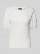 More & More Strickshirt mit Rundhalsausschnitt in Offwhite, Größe 34