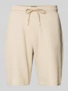 MCNEAL Relaxed Fit Sweatshorts mit Strukturmuster in Sand, Größe L