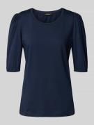 More & More T-Shirt mit Puffärmeln in Marine, Größe 40
