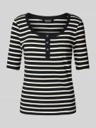 Lauren Ralph Lauren T-Shirt mit Knopfleiste Modell 'CHADIA' in Black, ...