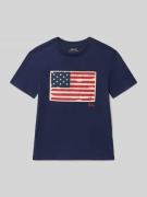 Polo Ralph Lauren Teens T-Shirt mit Label-Stitching in Marine, Größe L