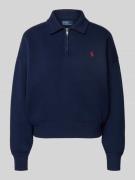 Polo Ralph Lauren Sweatshirt mit Polokragen und Label-Stitching in Mar...