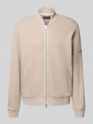 Marc O'Polo Regular Fit Sweatjacke aus reiner Baumwolle in Beige, Größ...