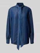 JOOP! Schluppenbluse in Denim-Optik Modell 'ULLA' in Jeansblau, Größe ...