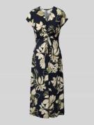 Betty Barclay Midikleid mit V-Ausschnitt und Knotendetail in Marine, G...