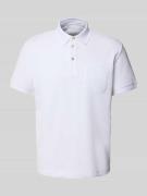 Tom Tailor Regular Fit Poloshirt aus Baumwoll-MIx in Weiss, Größe L