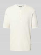 CINQUE Strickshirt mit Reißverschluss Modell 'Phil' in Weiss, Größe XX...