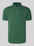 Polo Ralph Lauren Custom Slim Fit Poloshirt mit Label-Stitching in Hel...