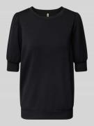 Soyaconcept Sweatshirt mit gerippten Abschlüssen Modell 'BANU' in Blac...