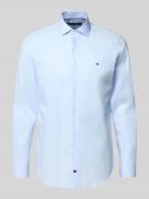 Tommy Hilfiger Tailored Slim Fit Business-Hemd mit Knopfleiste in Blau...