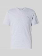 Lacoste Regular Fit T-Shirt aus reiner Baumwolle in Hellgrau, Größe L